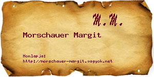 Morschauer Margit névjegykártya